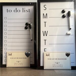 Stylish Black Frame Dry Erase Boards – Perfect for To-Do Lists & Scheduling”